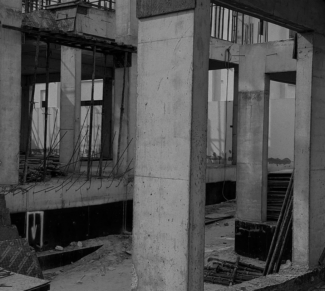 Wijar site visit, concrete structure under construction